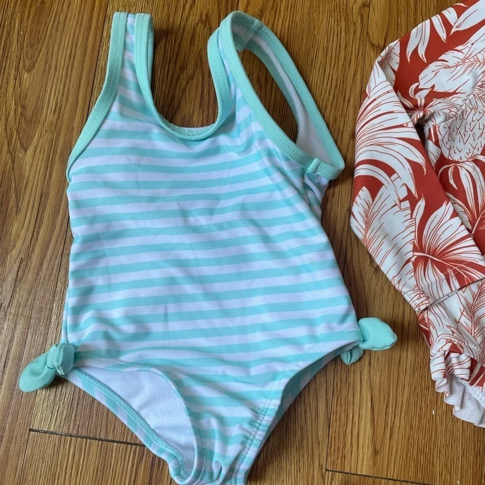 Tropical Print Baby Swimsuit bundle of 2